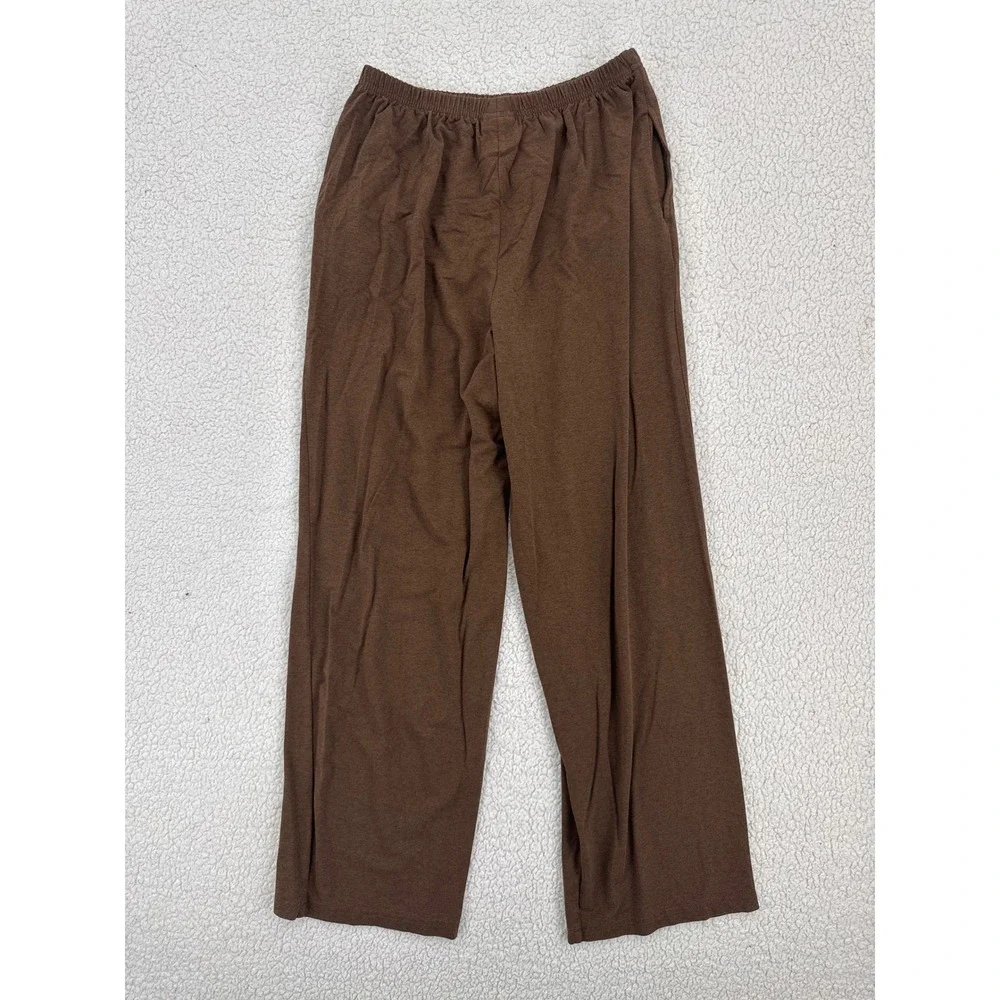 L.L.Bean Womens Brown Viscose Rayon Blend Lounge Pull On Pants Size Medium